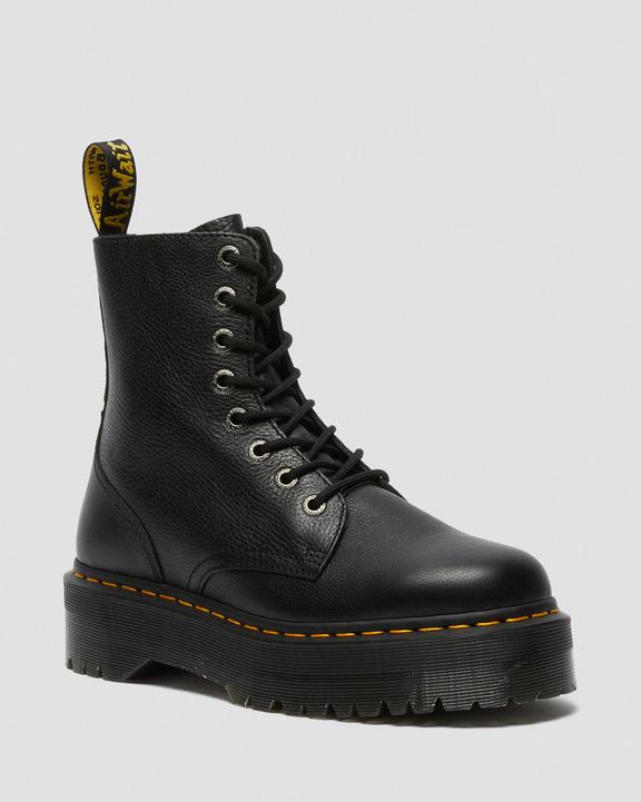Dr. Martens Jadon Iii Boot Pisa Leather Platforms Black - Womens