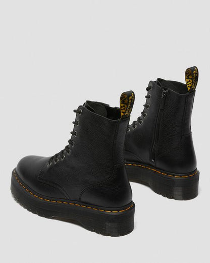 Dr. Martens Jadon Iii Boot Pisa Leather Platforms Black - Womens