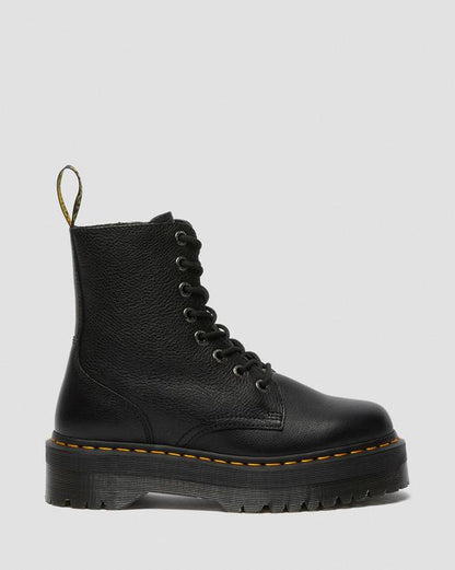 Dr. Martens Jadon Iii Boot Pisa Leather Platforms Black - Womens