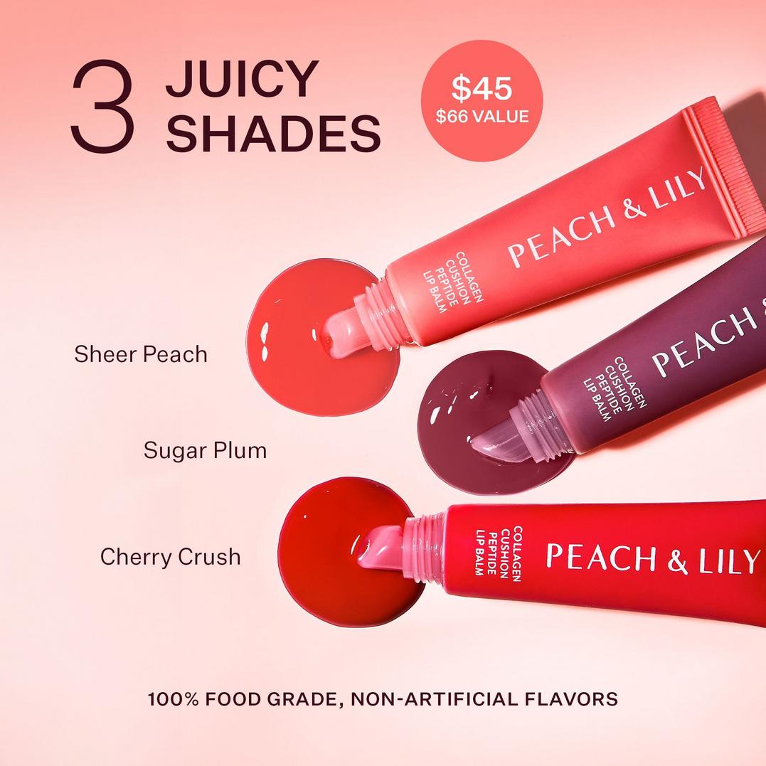 PEACH & LILY Collagen Cushion Lip Trio