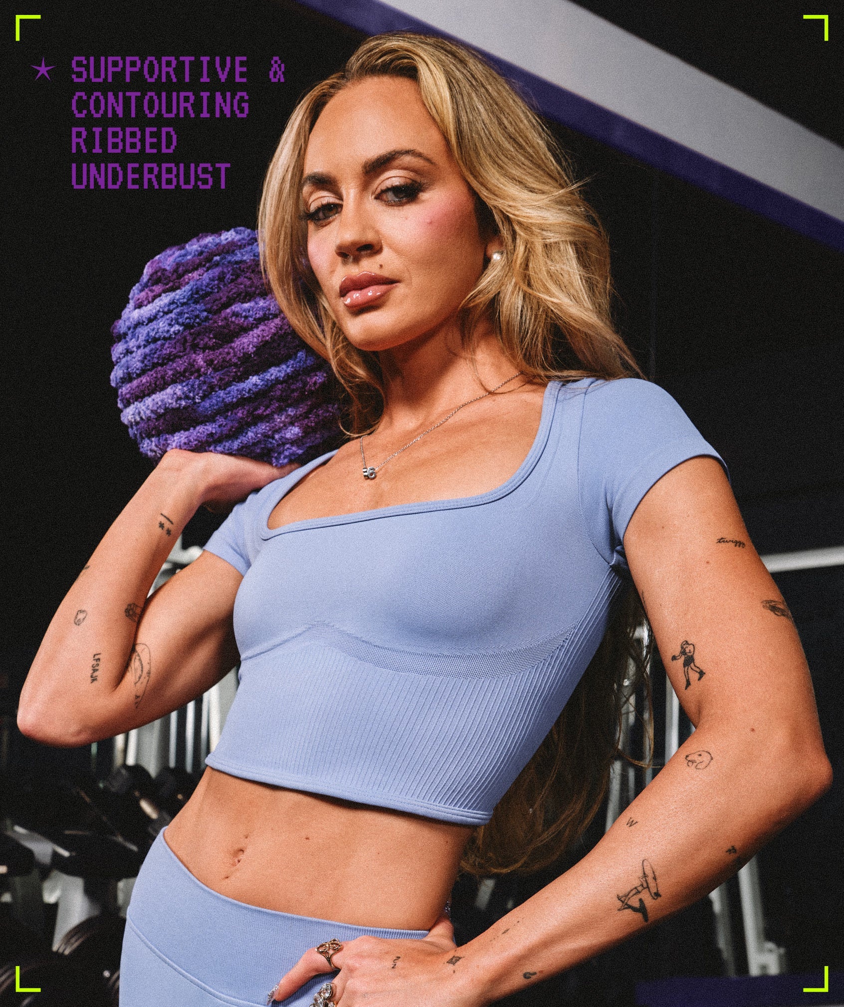 Women's Gymshark Gymshark X Bratz Crop Top Steady Purple