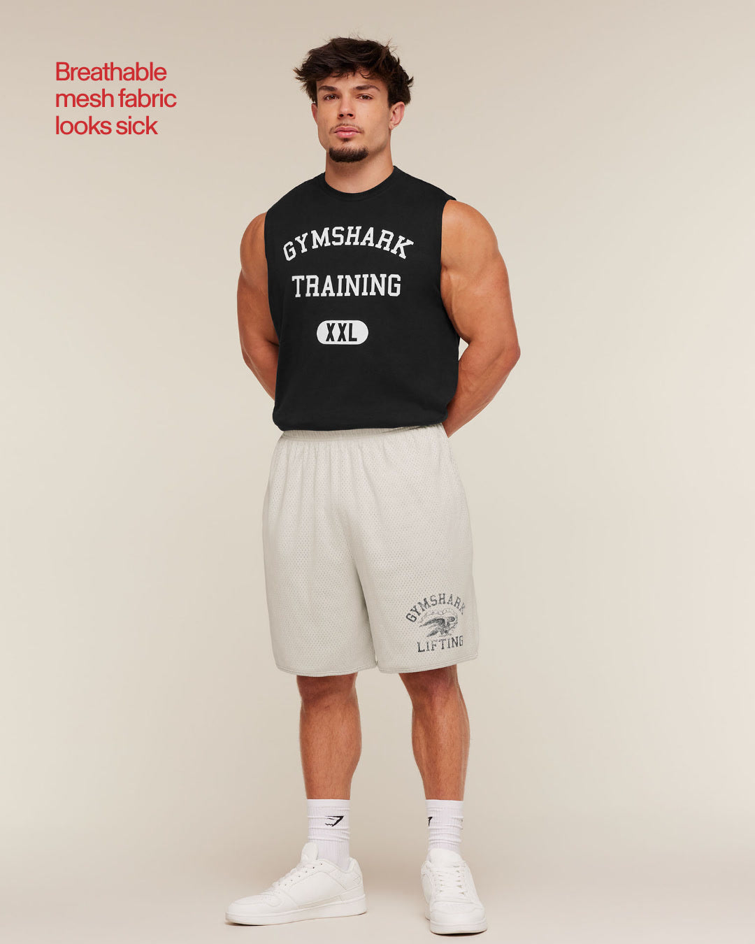 Gymshark Collective Mesh Shorts Tinted White