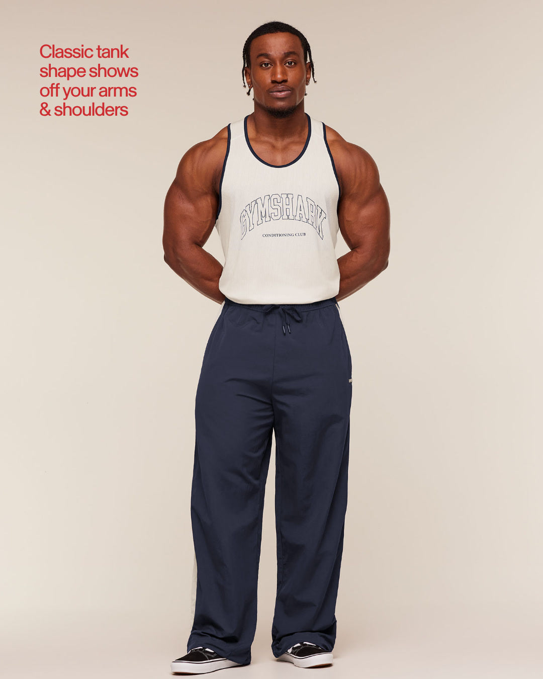 Gymshark Collegiate Tech Tank Soft White