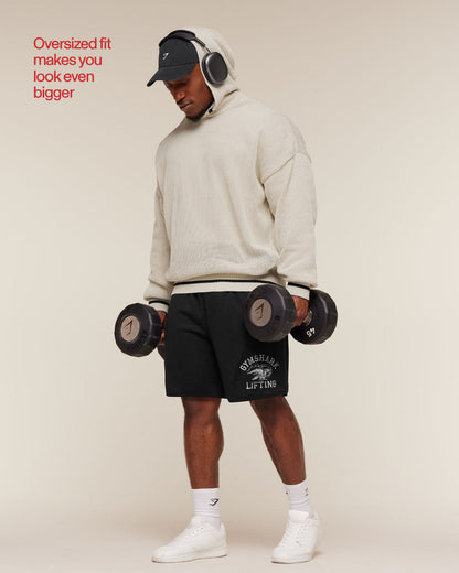 Gymshark Collective Crochet Style Hoodie Tinted White