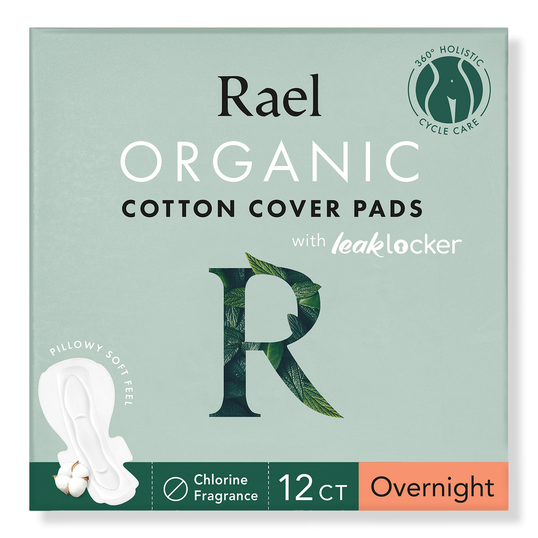 Rael Overnight Organic Cotton Cover Pads With Wings