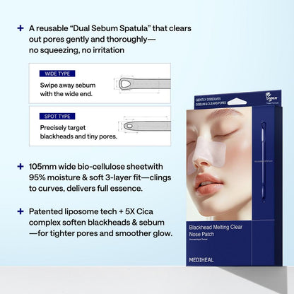 MEDIHEAL Blackhead Melting Clear Nose Patch