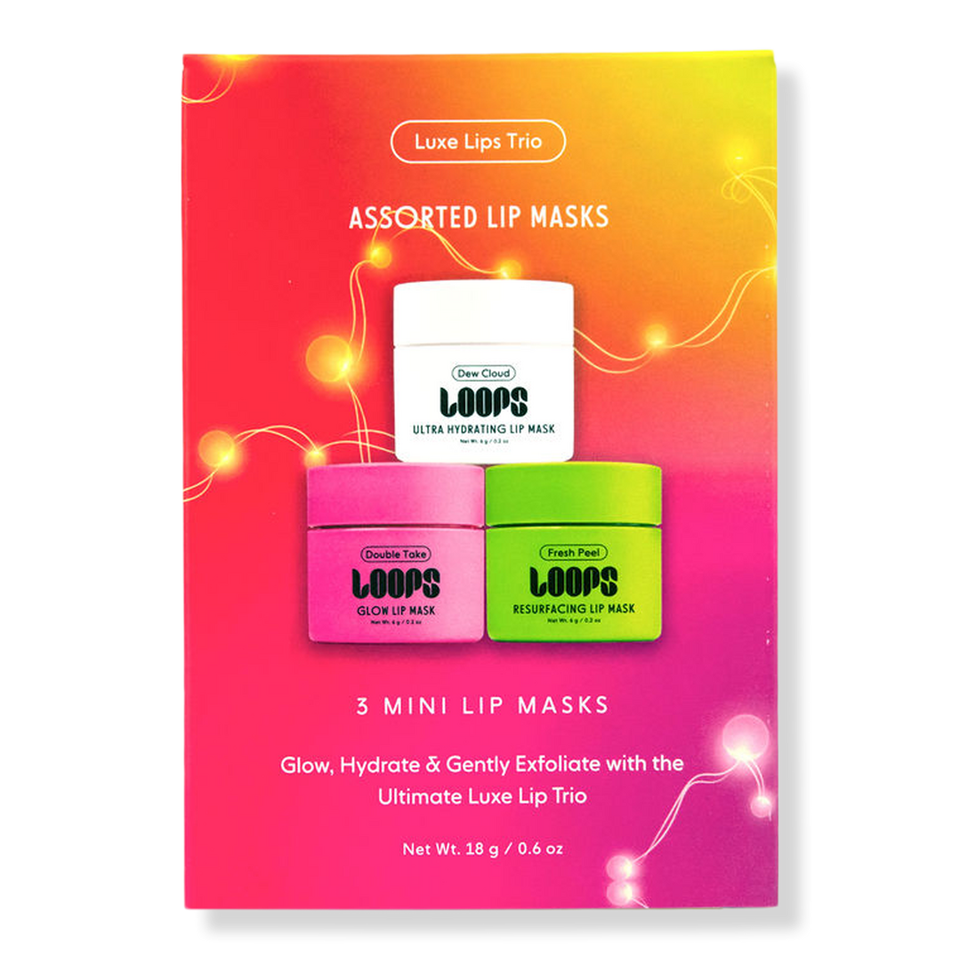 LOOPS Luxe Lips Trio Mini Lip Mask 3 Piece Variety Set