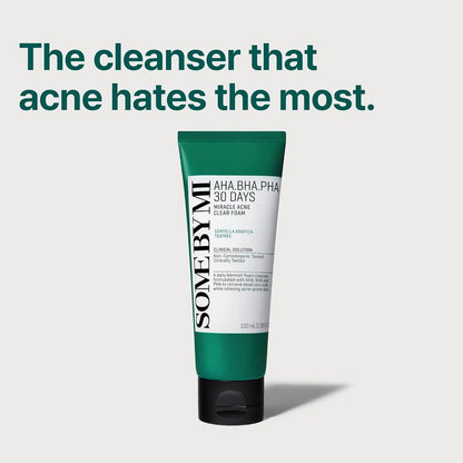 SOME BY MI AHA BHA PHA 30 Days Miracle Acne Cleansing Foam