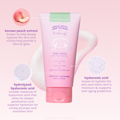 The Crme Shop Hello Kitty and Friends Dewy Peachy Hyaluronic Cleanser