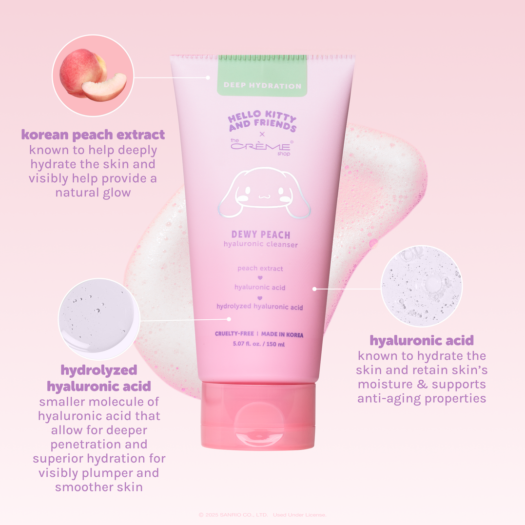 The Crme Shop Hello Kitty and Friends Dewy Peachy Hyaluronic Cleanser
