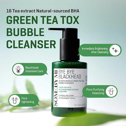 SOME BY MI Bye Bye Blackhead Green Tea Tox Bubble Cleanser