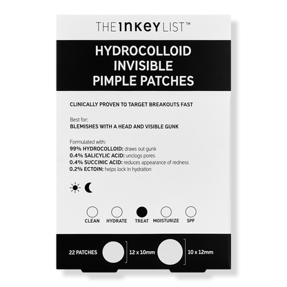 The INKEY List Hydrocolloid Invisible Pimple Patches + Salicylic Acid