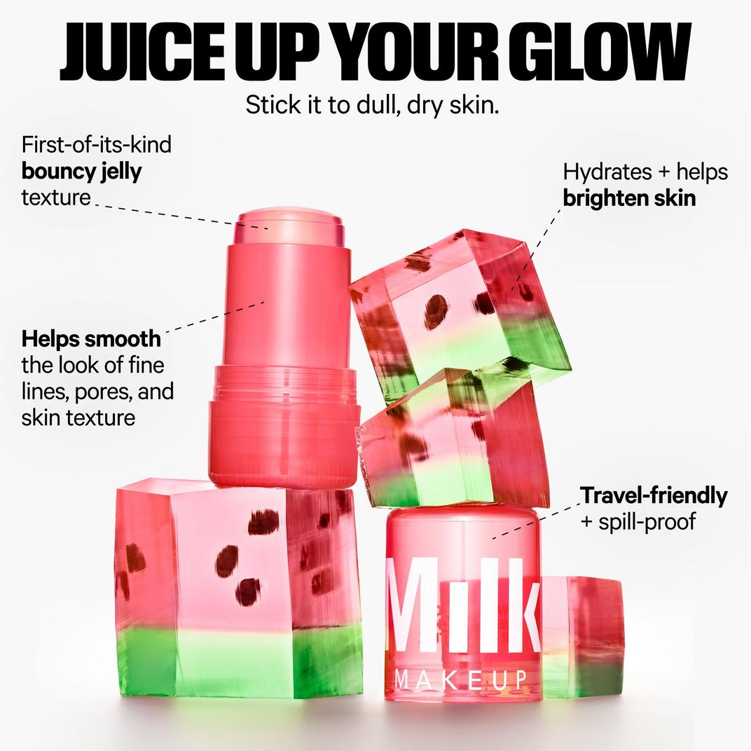 MILK MAKEUP Watermelon Jelly Glow Brightening Serum Stick with Peptides