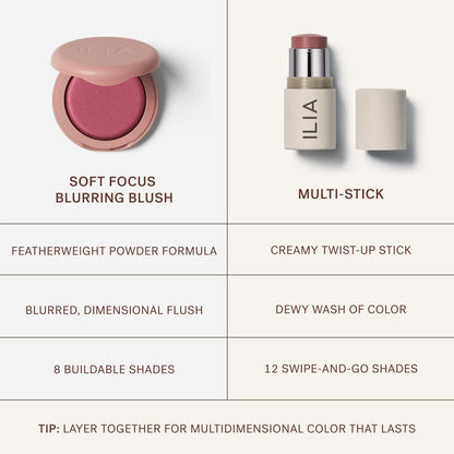 ILIA Soft Focus Blurring Blush - Talc-Free Powder Blush