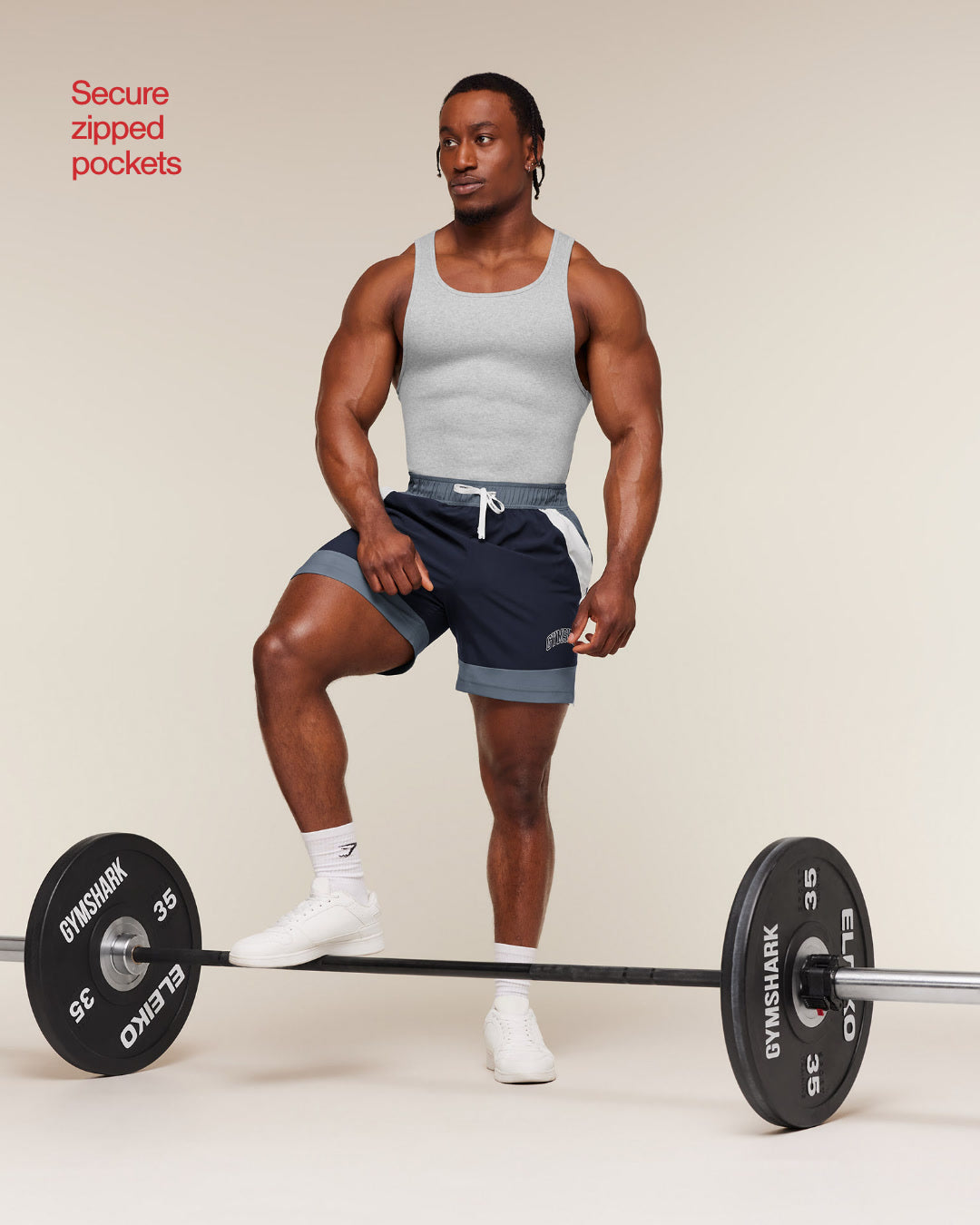 Gymshark Collegiate Tech Shorts Iron Blue