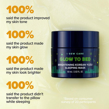 I Dew Care Glow To Bed Brightening Korean Yuzu Sleeping Mask