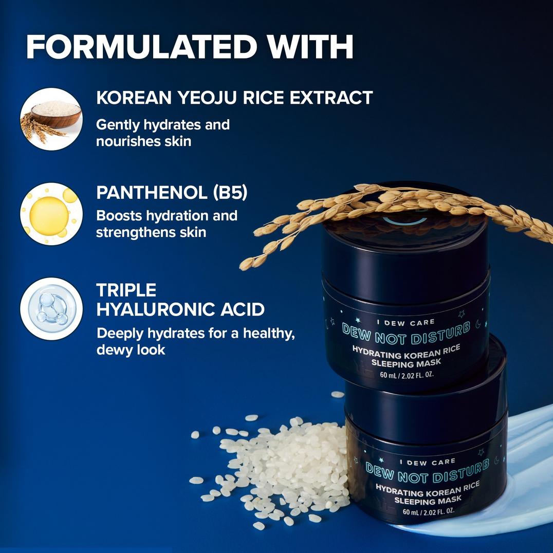 I Dew Care Dew Not Disturb Hydrating Korean Rice Sleeping Mask