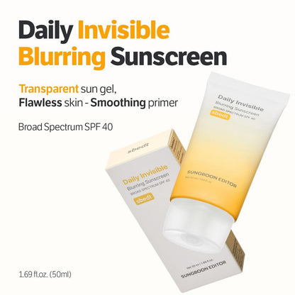 SUNGBOON EDITOR Daily Invisible Blurring Sunscreen SPF 40