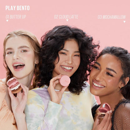 Kaja Play Bento Cream Bronzer, Powder Blush & Highlighter Trio