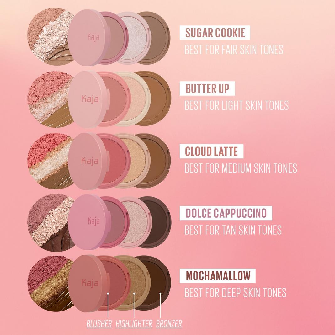Kaja Play Bento Cream Bronzer, Powder Blush & Highlighter Trio