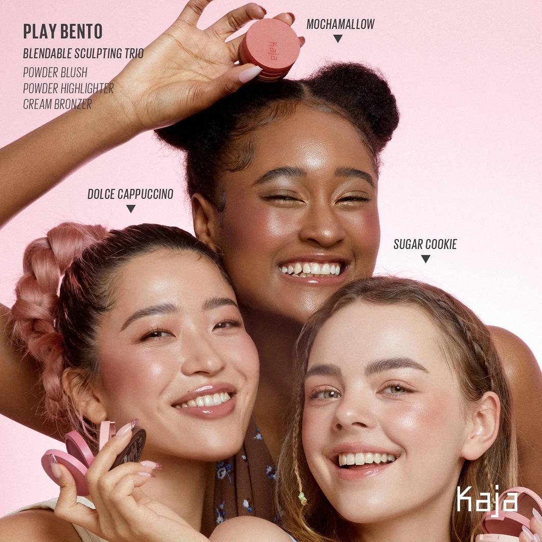 Kaja Play Bento Cream Bronzer, Powder Blush & Highlighter Trio
