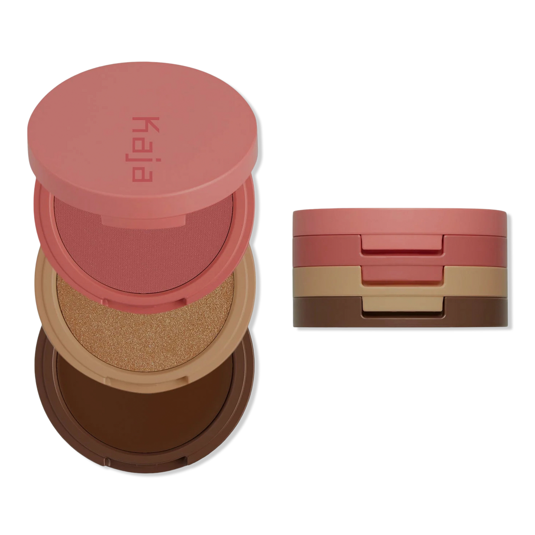 Kaja Play Bento Cream Bronzer, Powder Blush & Highlighter Trio
