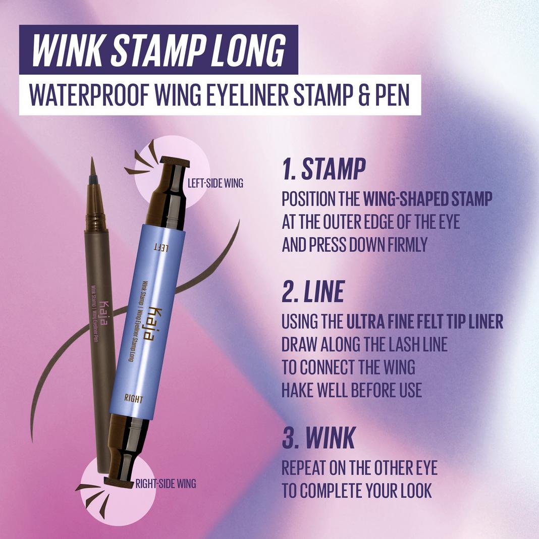 Kaja Wink Stamp Waterproof Winged Eyeliner - Stamp & Liquid Pen