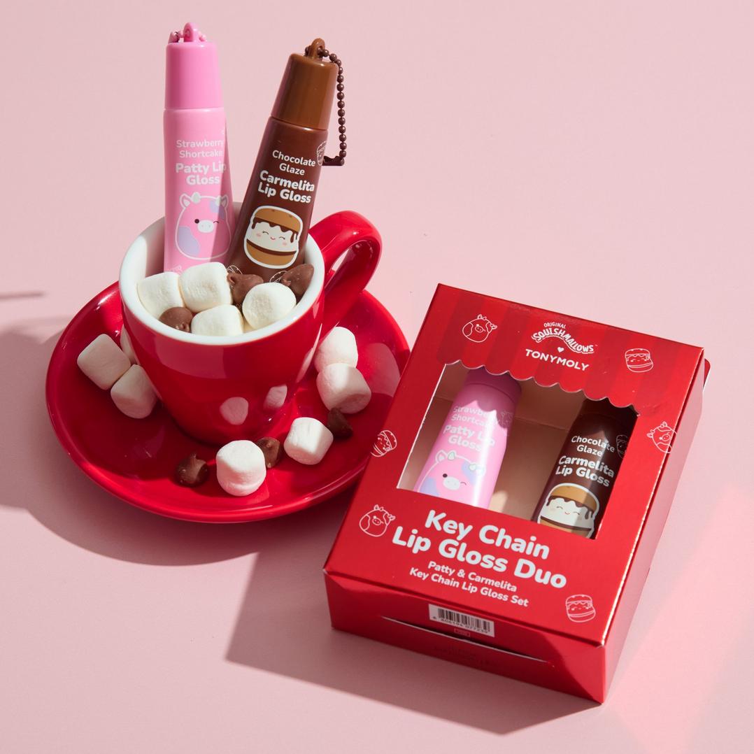 TONYMOLY Squishmallows Keychain Lip Gloss Duo
