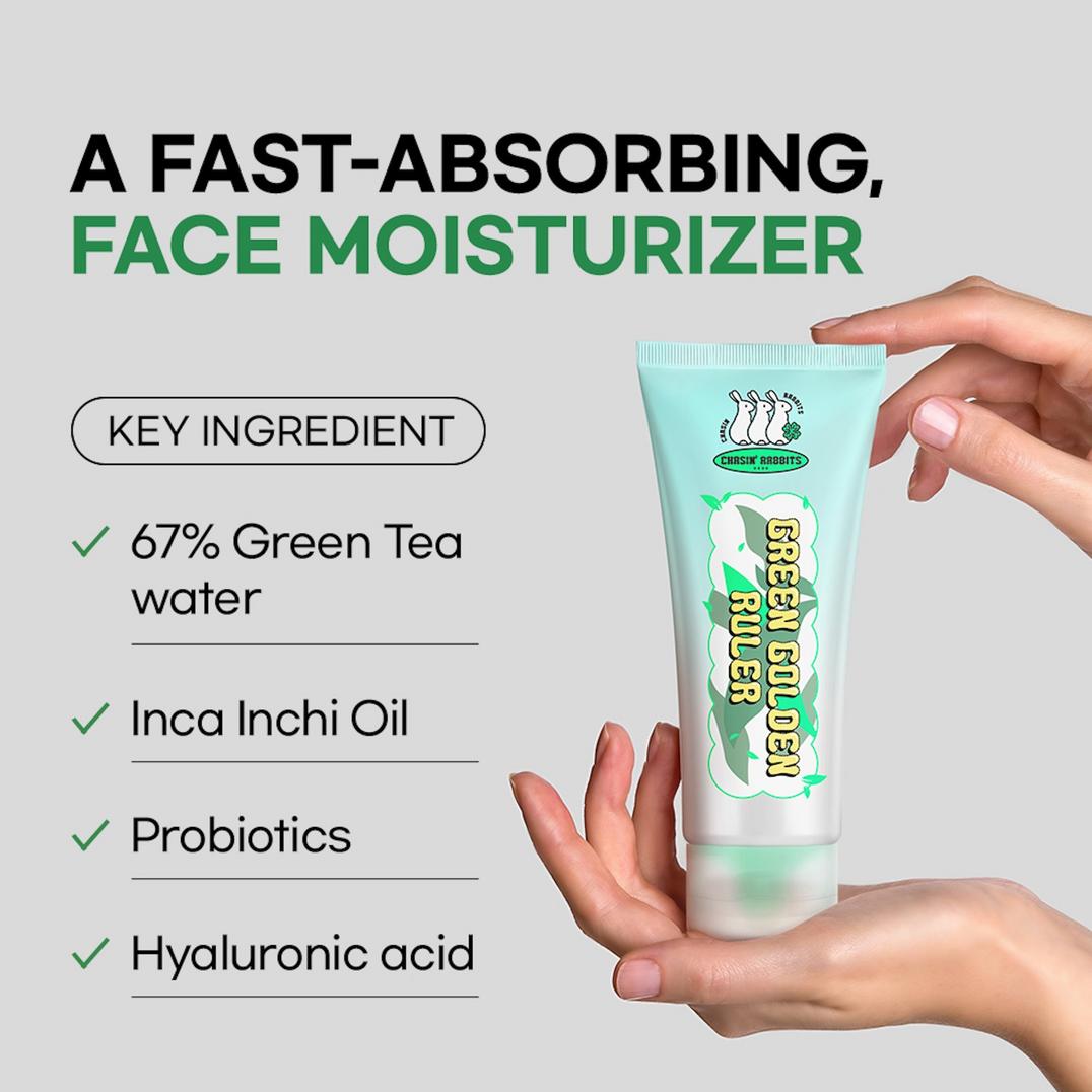 Chasin' Rabbits Green Golden Ruler Cream