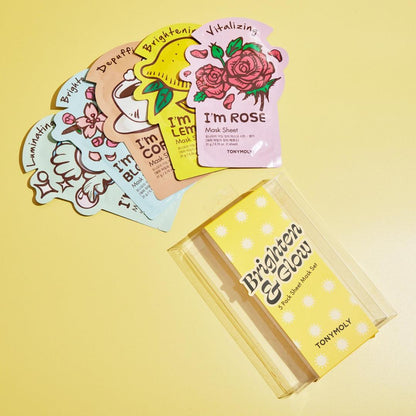 TONYMOLY Brighten and Glow 5 Pack Sheet Mask Set
