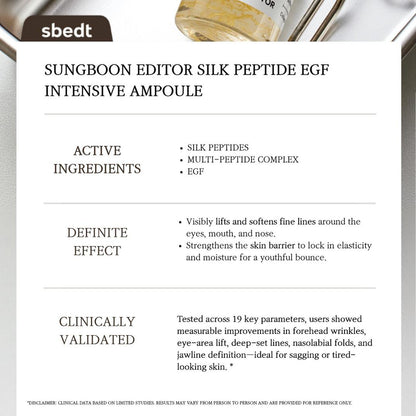 SUNGBOON EDITOR Silk Peptide EGF Intensive Ampoule