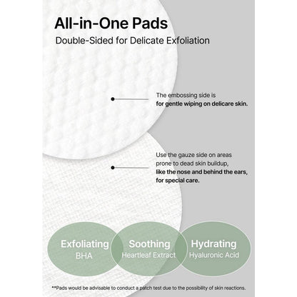 celimax Jiwoogae Heartleaf BHA Peeling & Exfoliating Pads