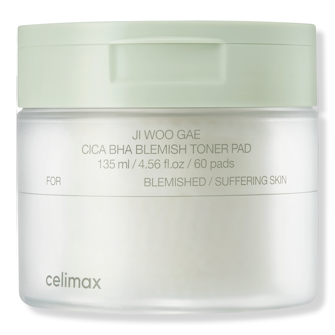 celimax Jiwoogae Cica BHA Blemish Toner Pad