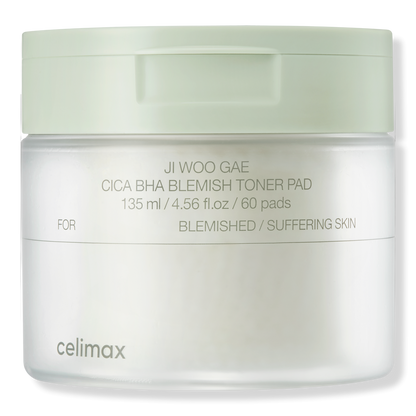 celimax Jiwoogae Cica BHA Blemish Toner Pad