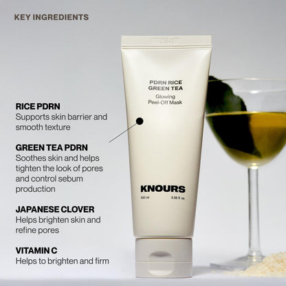 Knours. PDRN Rice & Green Tea Glowing Peel Off Mask