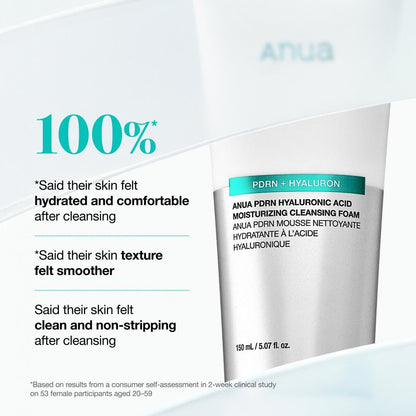 ANUA PDRN Hyaluronic Acid Moisturizing Cleansing Foam