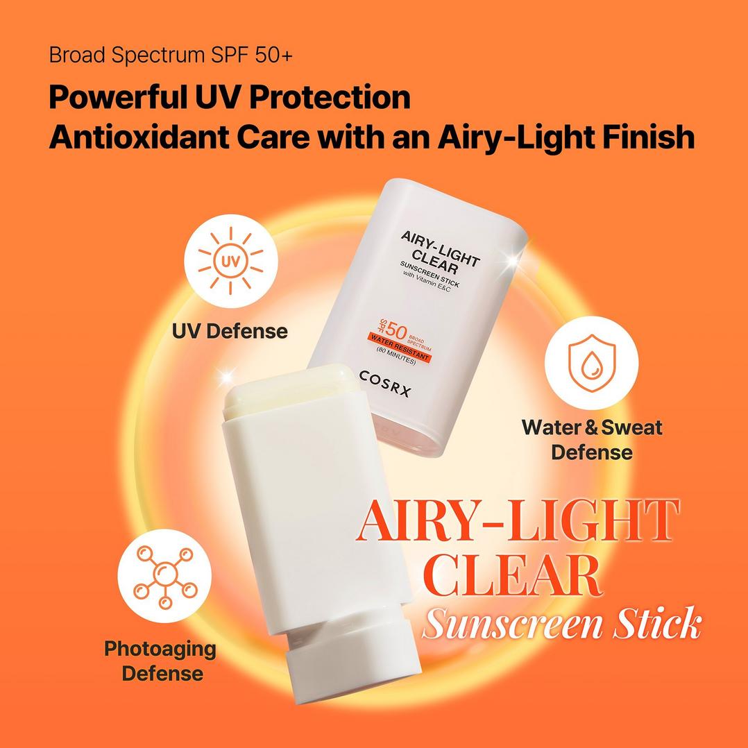 COSRX Airy-Light Clear Sunscreen Stick SPF 50