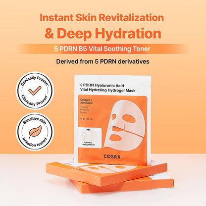 COSRX 5 PDRN Hyaluronic Acid Vital Hydrating Hydrogel Mask