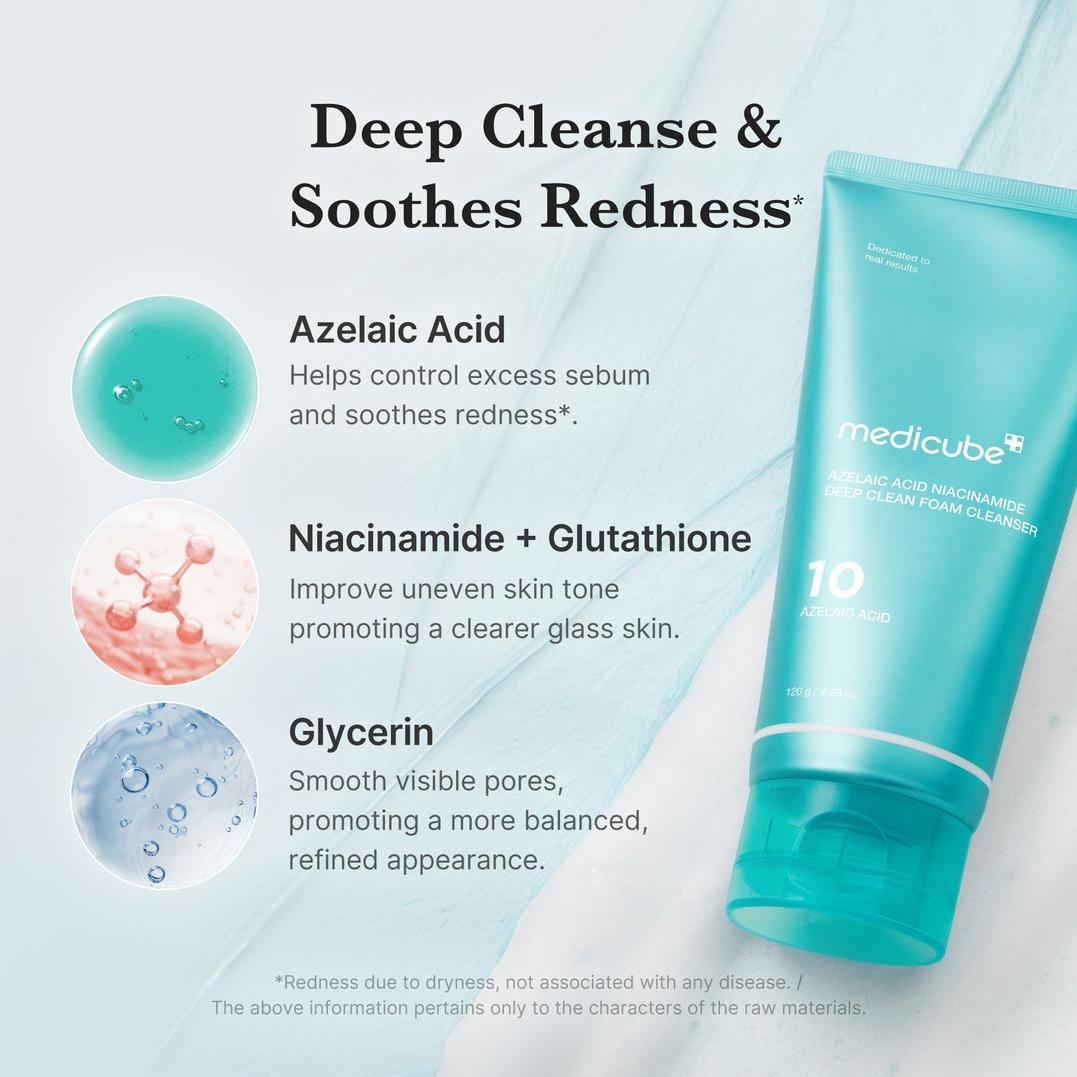 medicube Azelaic Acid Niacinamide Deep Clean Whip Cleanser