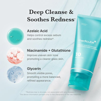 medicube Azelaic Acid Niacinamide Deep Clean Whip Cleanser