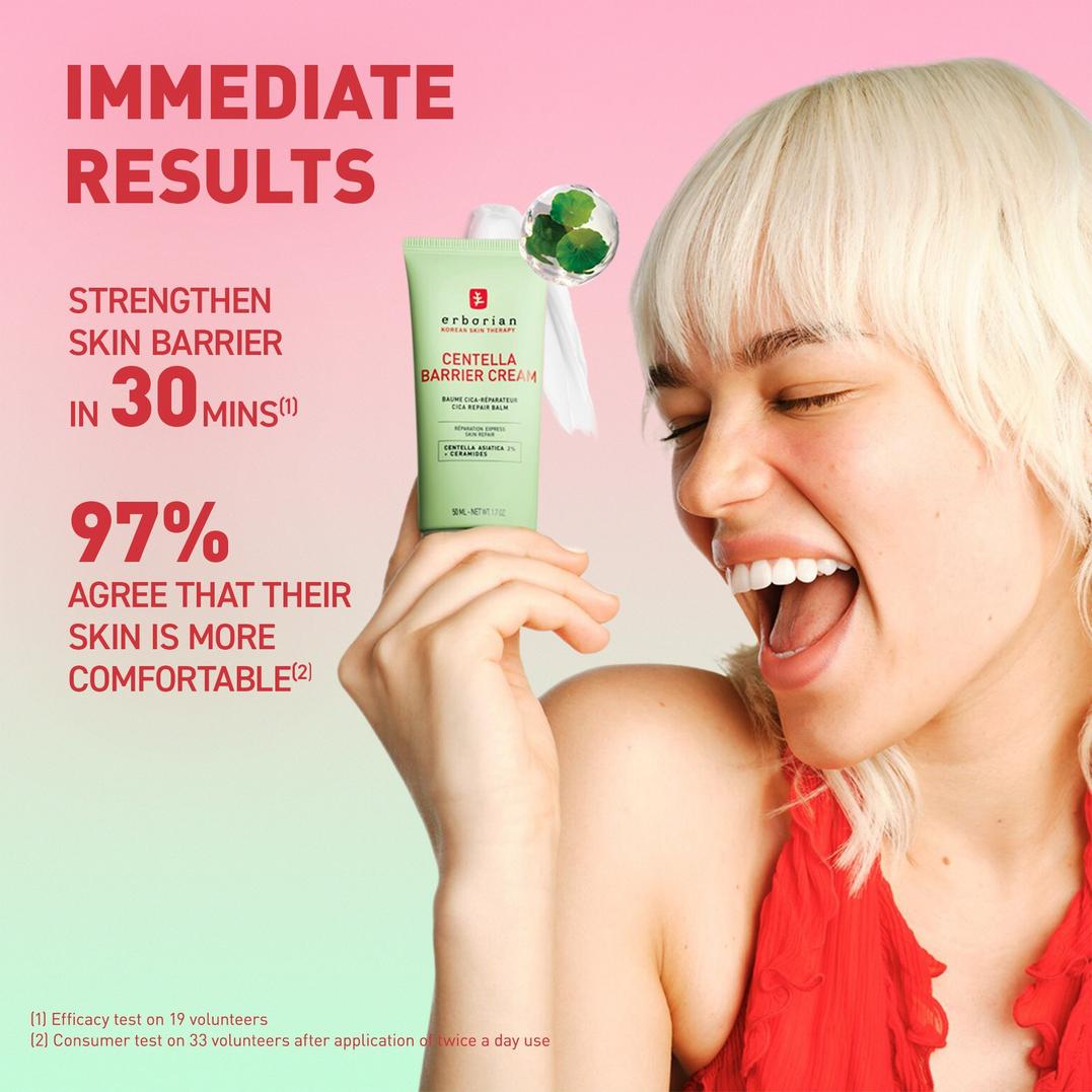 Erborian Centella Barrier Cream Cica Repair Balm, Strengthen Skin Barrier & Soothe Skin