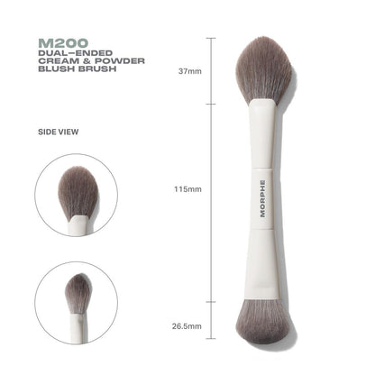 Morphe M200 Dual-Ended Cream & Powder Blush Brush