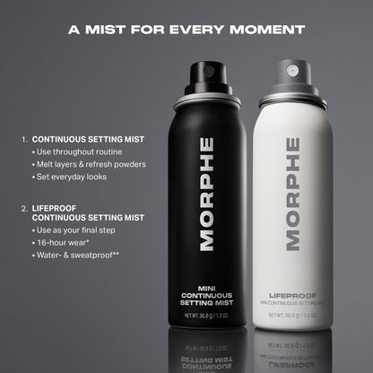 Morphe Set For Life Mini Continuous Setting Mist Duo
