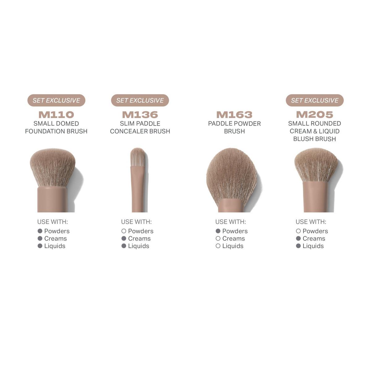 Morphe Iced Mocha 4-Piece Face Brush Set