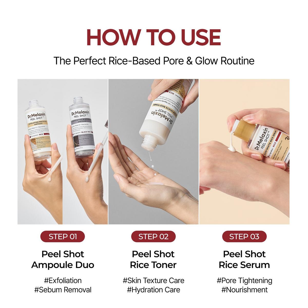 Dr. Melaxin Peel Shot Glow White Rice Serum
