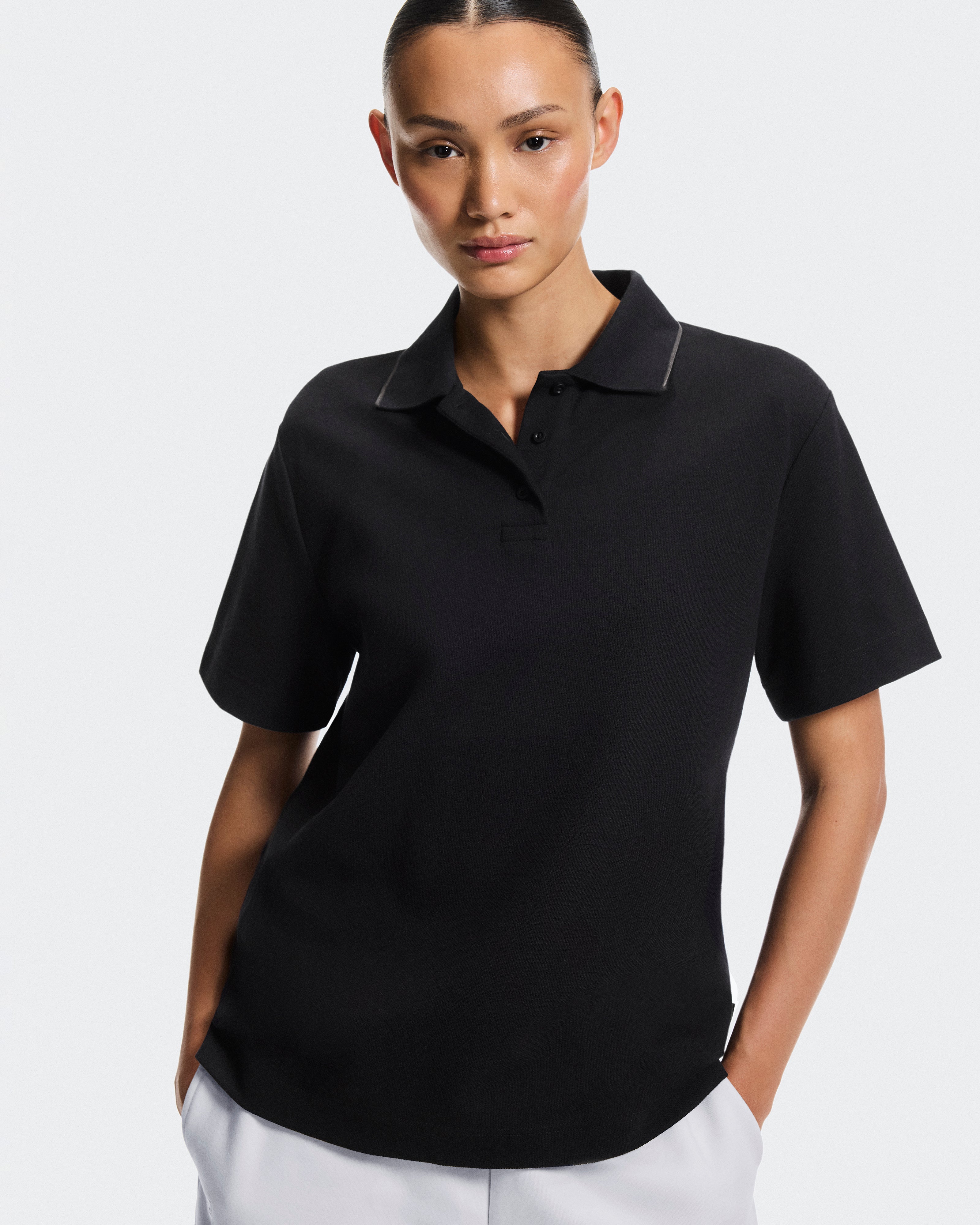 On Courtside Polo Black | Eclipse (Women'S)