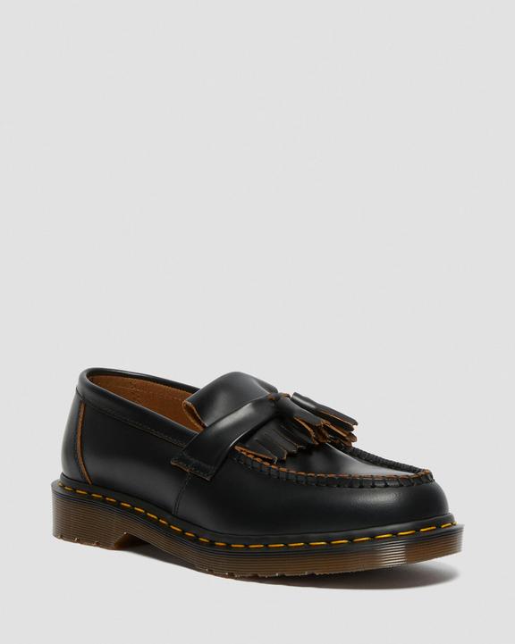 Dr. Martens Adrian Made In England Quilon Leather Tassel Loafers Black - Mens