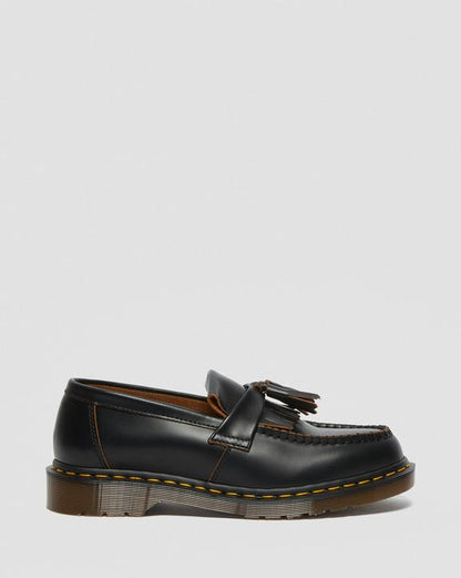 Dr. Martens Adrian Made In England Quilon Leather Tassel Loafers Black - Mens