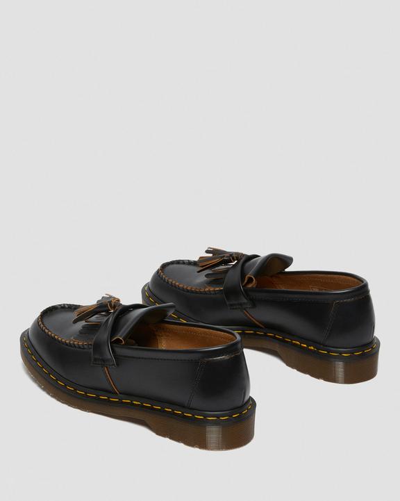 Dr. Martens Adrian Made In England Quilon Leather Tassel Loafers Black - Womens