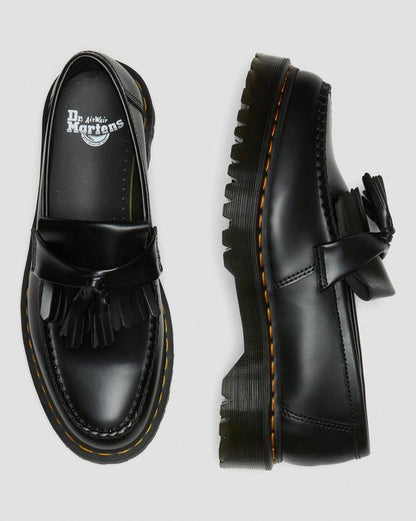 Dr. Martens Adrian Bex Smooth Leather Tassel Loafers Black - Mens